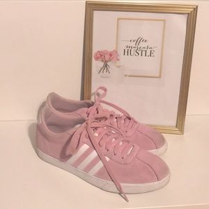 Adidas Court Side pink tennis shoes